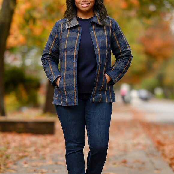 All for You Jackets & Blazers - All for You Quilted Plaid Jacket. Women's Medium